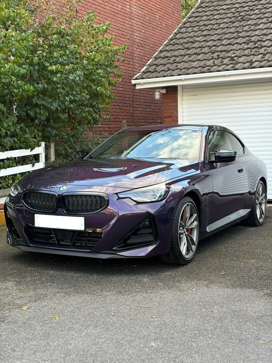Purple BMW 2 Series Coupe after an Empire detail